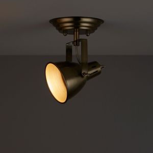 Image of Asterion Antique brass effect Mains-powered Spotlight
