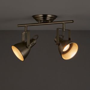 Image of Asterion Satin Chrome effect Mains-powered 2 lamp Spotlight