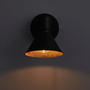 Image of Kedros Black Gold effect Mains-powered Spotlight