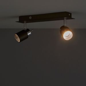 Image of Hades Chrome effect Mains-powered 2 lamp Spotlight