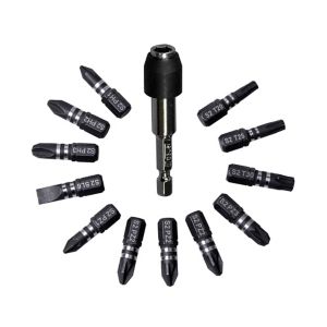 Image of Erbauer 13 piece Hex Mixed Impact bit set Pack