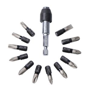 Image of Erbauer Mixed Diamond Screwdriver bits Pack of 13