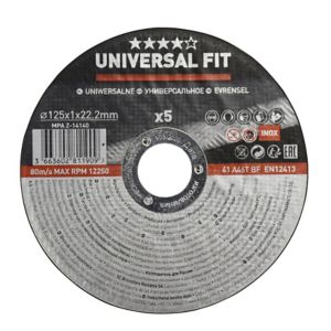 Image of Universal Inox & metal Cutting disc (Dia)125mm Pack of 5