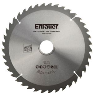 Image of Erbauer 40T Circular saw blade (Dia)210mm