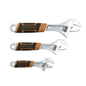 Image of Magnusson 3 piece Adjustable wrench set