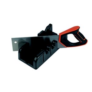 Magnusson Plastic & Steel Mitre Box & Saw Black & Orange