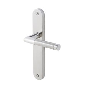 Image of Colours Callac Stainless steel Straight Latch Door handle (L)130mm Pair