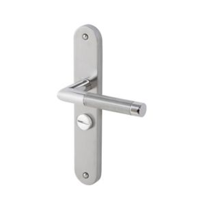 Image of Colours Callac Stainless steel Straight Bathroom Door handle (L)130mm Pair
