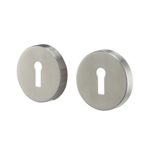 Image of Colours Lagow Satin Nickel effect Stainless steel Door escutcheon (Dia)53mm Pack of 2