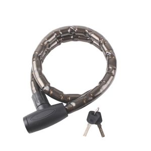 Image of Smith & Locke Black Steel Cylinder Cable lock (L)1.2m