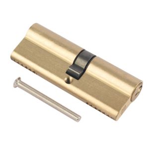 Image of Smith & Locke Brass Single Euro Cylinder lock (L)70mm (W)33mm