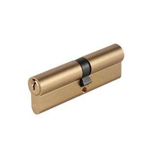 Image of Smith & Locke Brass Single Euro Cylinder lock (L)95mm (W)33mm