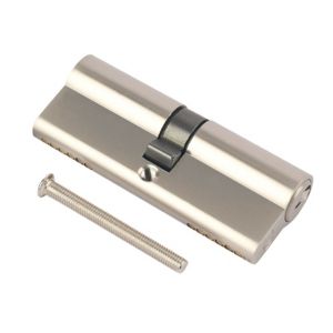 Image of Smith & Locke Nickel effect Brass Single Euro Cylinder lock (L)70mm (W)33mm