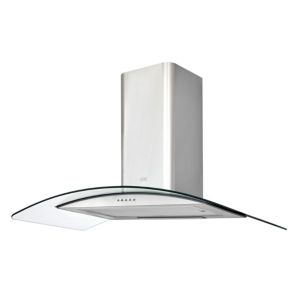 Image of Cooke & Lewis CLCGS90 Inox Stainless steel Curved Cooker hood (W)90cm