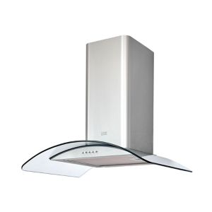 Image of Cooke & Lewis CLCGLEDS60 Inox Stainless steel Curved Cooker hood (W)60cm