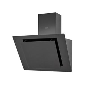 Image of Cooke & Lewis CLAGB60 Black Glass Angled Cooker hood (W)60cm