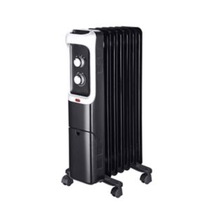 Image of Electric 1500W Black Oil-filled radiator