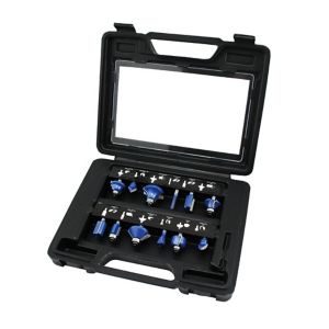 Image of Universal ¼" shank 12 piece Router cutter set