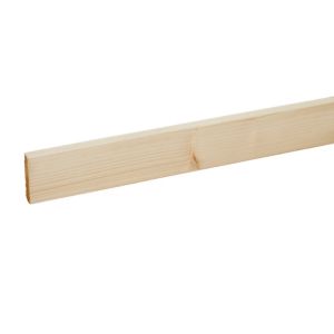 Image of Smooth Planed Square edge Whitewood spruce Stick timber (L)2.4m (W)44mm (T)12mm