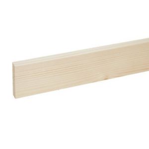 Image of Smooth Planed Square edge Whitewood spruce Stick timber (L)2.4m (W)70mm (T)18mm