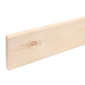 Image of Smooth Planed Square edge Whitewood spruce Stick timber (L)2.4m (W)119mm (T)18mm