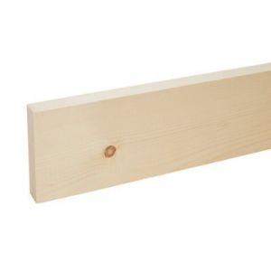 Image of Smooth Planed Square edge Whitewood spruce Stick timber (L)2.4m (W)119mm (T)27mm