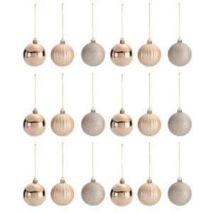 Image of Assorted Champagne Baubles Pack of 18