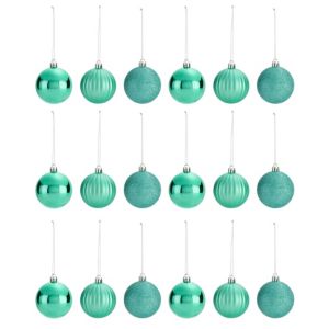 Image of Assorted Mint green Baubles Pack of 18