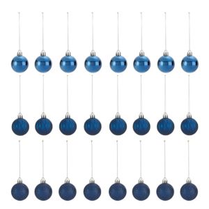 Image of Assorted Blue Baubles Pack of 24