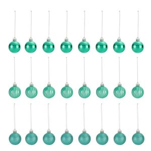 Image of Assorted Mint green Baubles Pack of 24