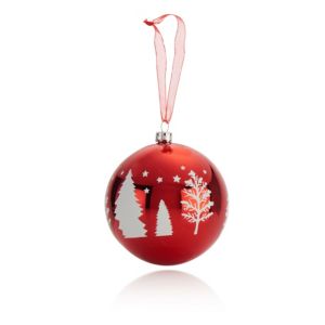 Image of Red Glitter tree detail Bauble