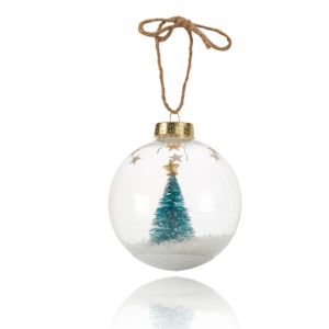 Image of Christmas tree snow globe Bauble