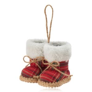 Image of Red Tartan boots Decoration