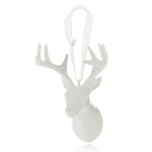 Image of White 3D stag head Decoration