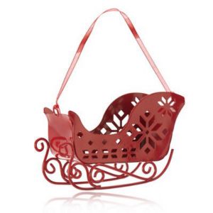Image of Red 3D Sleigh Decoration