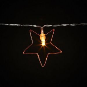 Image of 16 Warm white LED Copper effect star String lights