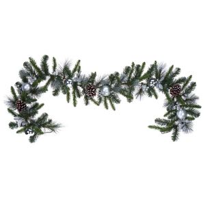 Image of 11cm 1.83m Silver effect Berry & pine cone Garland