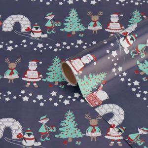 Image of Blue Character Wrapping paper