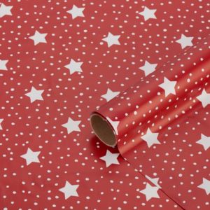 Image of Red Stars & snow Wrapping paper