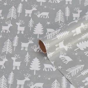 Image of Green Skandi forest Wrapping paper