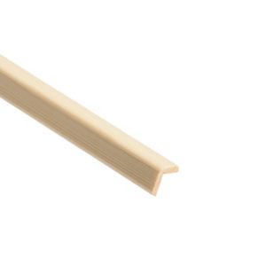 Image of Smooth Pine Angled edge Moulding (L)2.4m (W)20mm (T)20mm