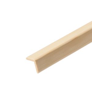Image of Smooth Pine Angled edge Moulding (L)2.4m (W)27mm (T)27mm