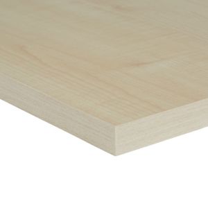 Image of Maple effect Fully edged Chipboard Furniture board (L)1.2m (W)300mm (T)18mm