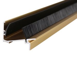 Image of Diall Gold effect PVC Two part threshold door seal (L)0.91m