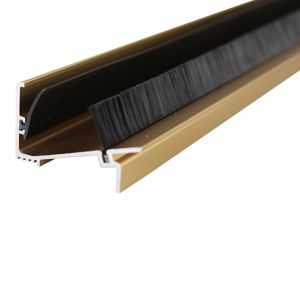 Image of Diall Gold effect PVC Two part threshold door seal (L)1.83m