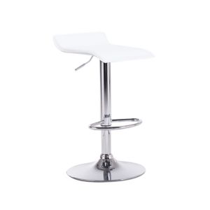 Image of B&Q Daphne White Bar stool Pack of 2