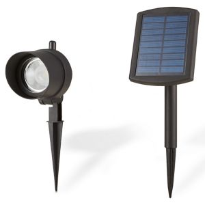 Image of Blooma Bridger Matt Black Solar-powered LED External Spike light