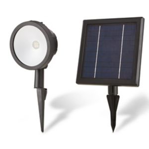 Image of Blooma Poplar Matt Black Solar-powered LED External Spike light