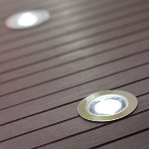 Image of Blooma Coldstrip Brushed Silver effect Mains-powered Neutral white LED Decking light Pack of 10
