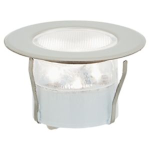 Image of Blooma Hardin Brushed Silver effect Mains-powered Neutral white LED Decking light Pack of 6